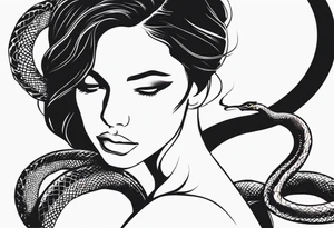 a woman with snakes instead of hair tattoo idea