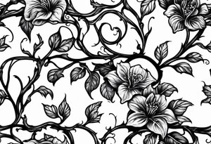long decaying vines tattoo idea