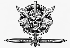 Valhalla soldier sword tattoo idea