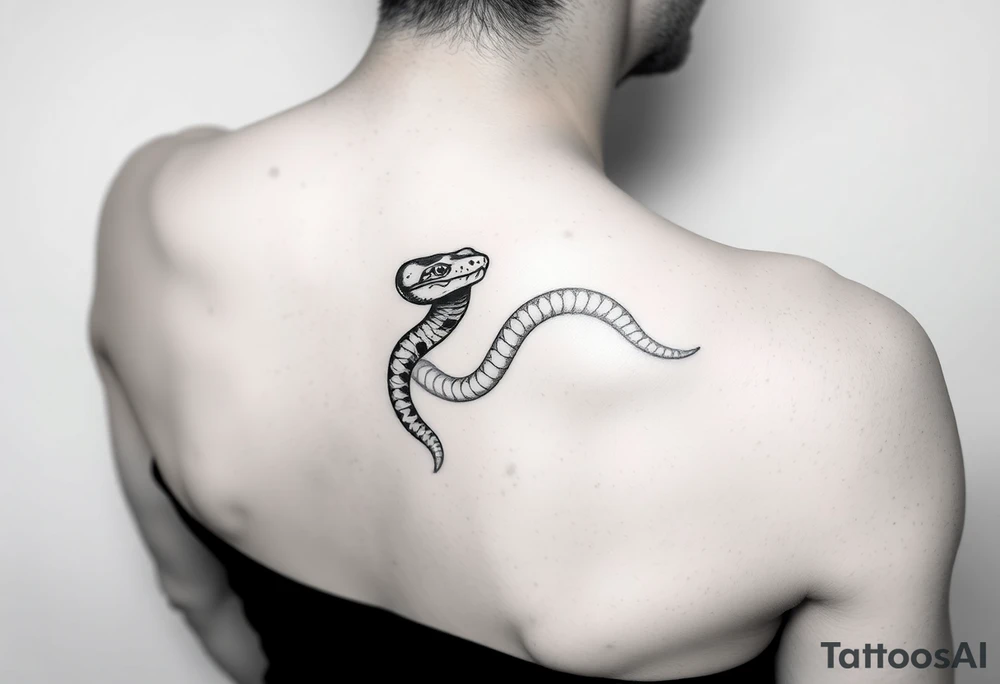 snake for a lower leg thats feminine simple but still distinctive tattoo idea