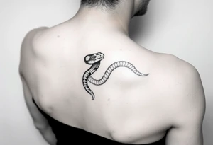 snake for a lower leg thats feminine simple but still distinctive tattoo idea