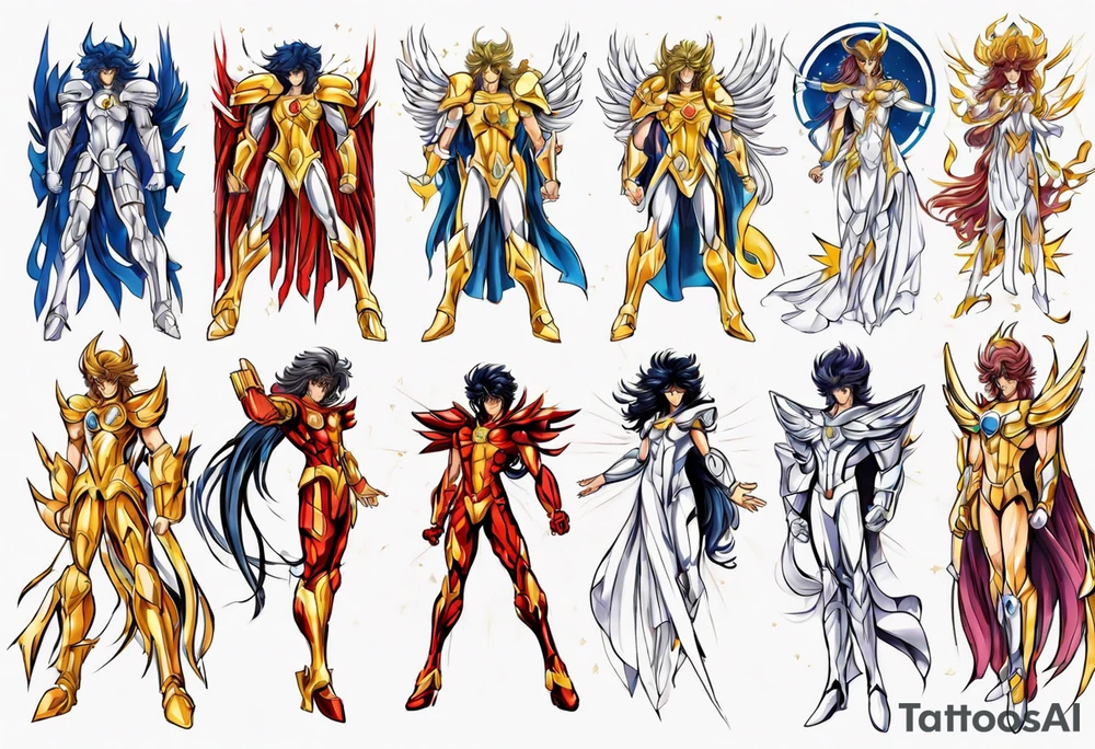 virgo men and women saint seiya tattoo idea