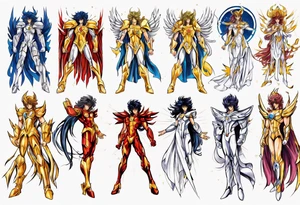 virgo men and women saint seiya tattoo idea