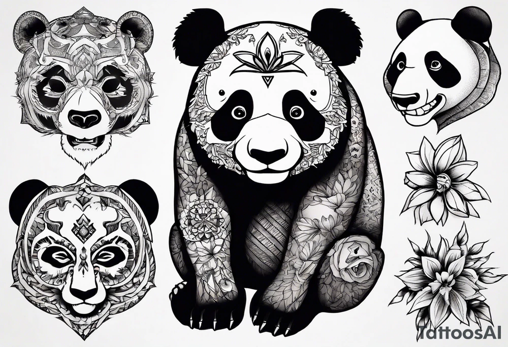 tattooed Panda tattoo idea