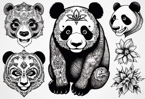 tattooed Panda tattoo idea