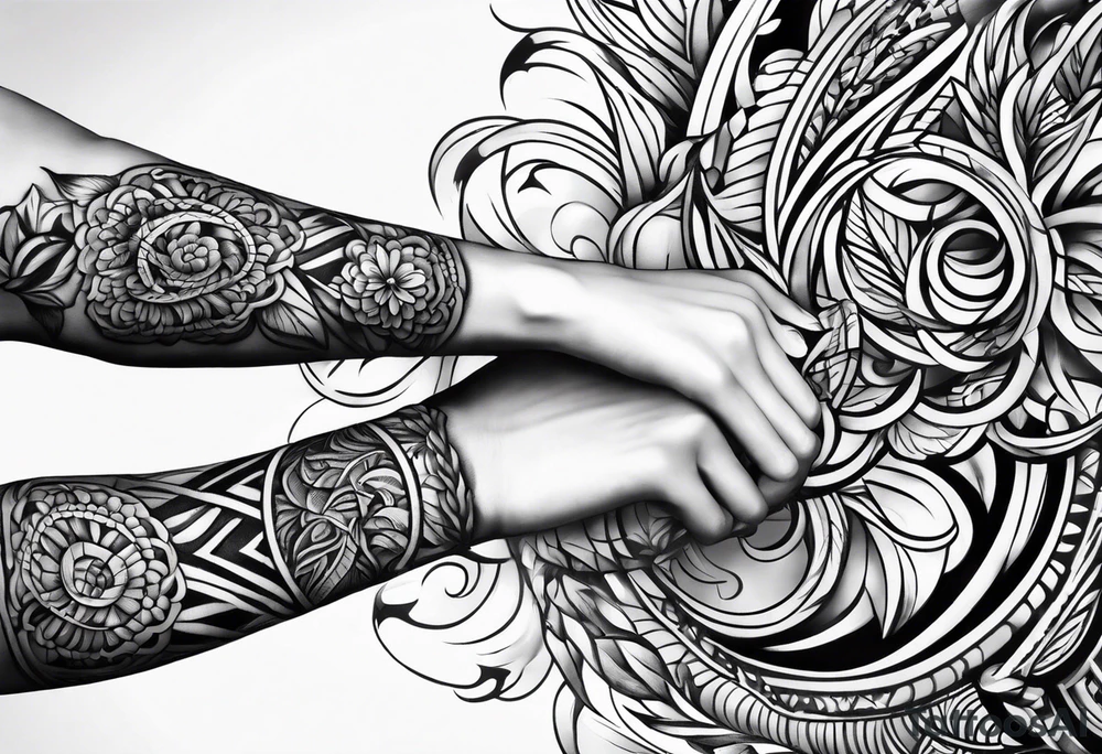forearm masculine narrow band tattoo with rope pattern tattoo idea