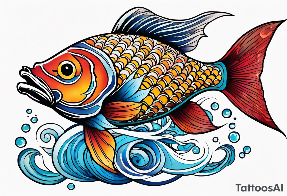 fish water tattoo idea