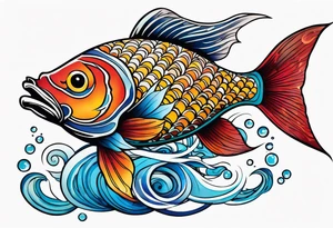 fish water tattoo idea