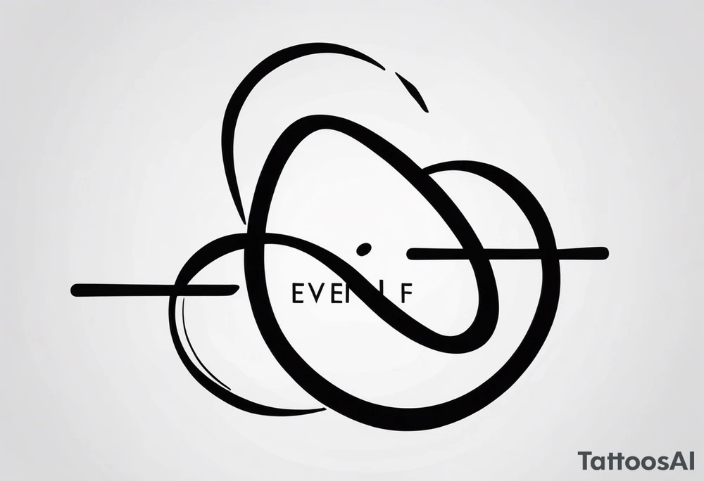 The words “Even If” and infinity symbol tattoo idea