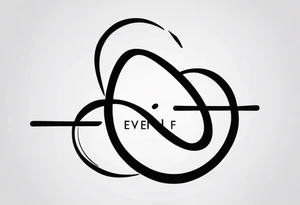 The words “Even If” and infinity symbol tattoo idea