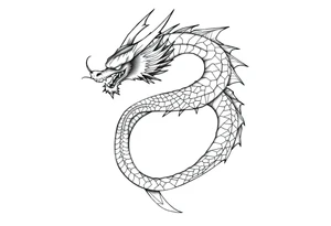 Feminine dragon tattoo idea