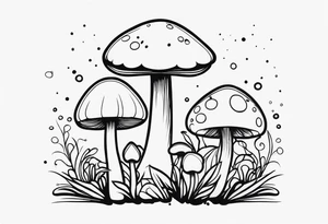 Charming Mushroom tattoo idea