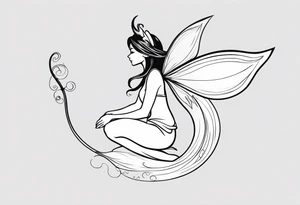 A fairy with a tail tattoo idea