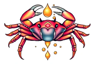 Crab in honey tattoo idea