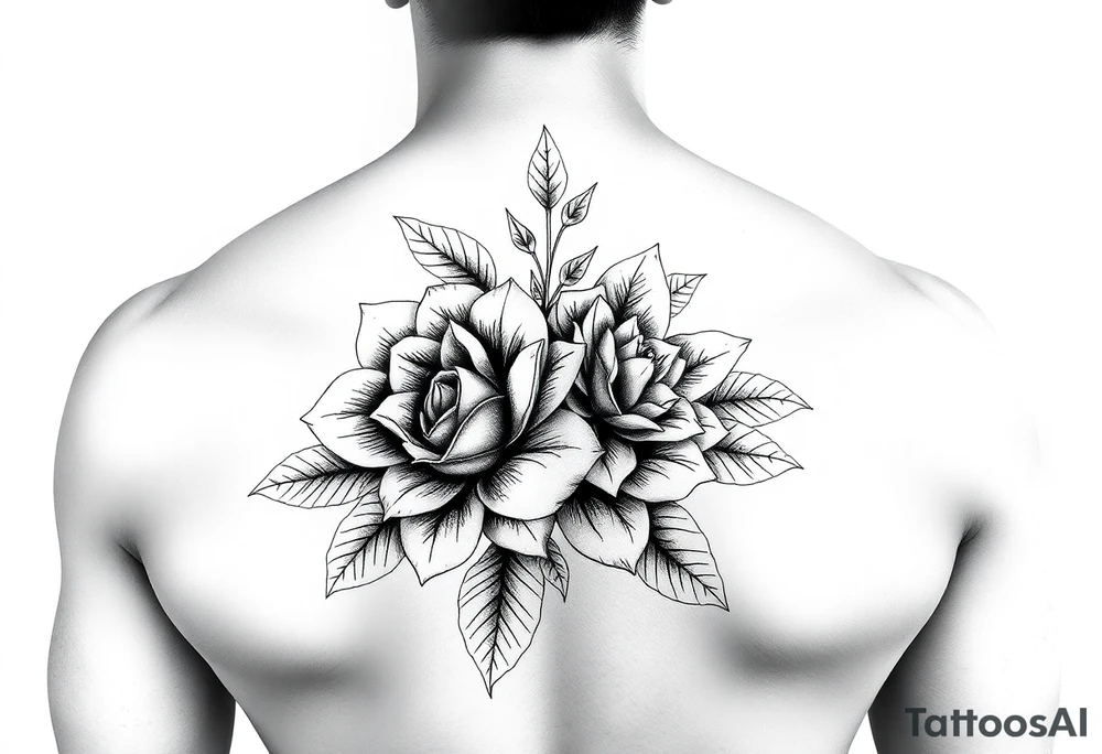 Rose and Chrysanthemum tattoo tattoo idea