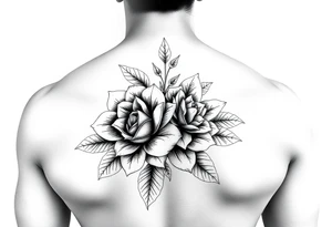 Rose and Chrysanthemum tattoo tattoo idea
