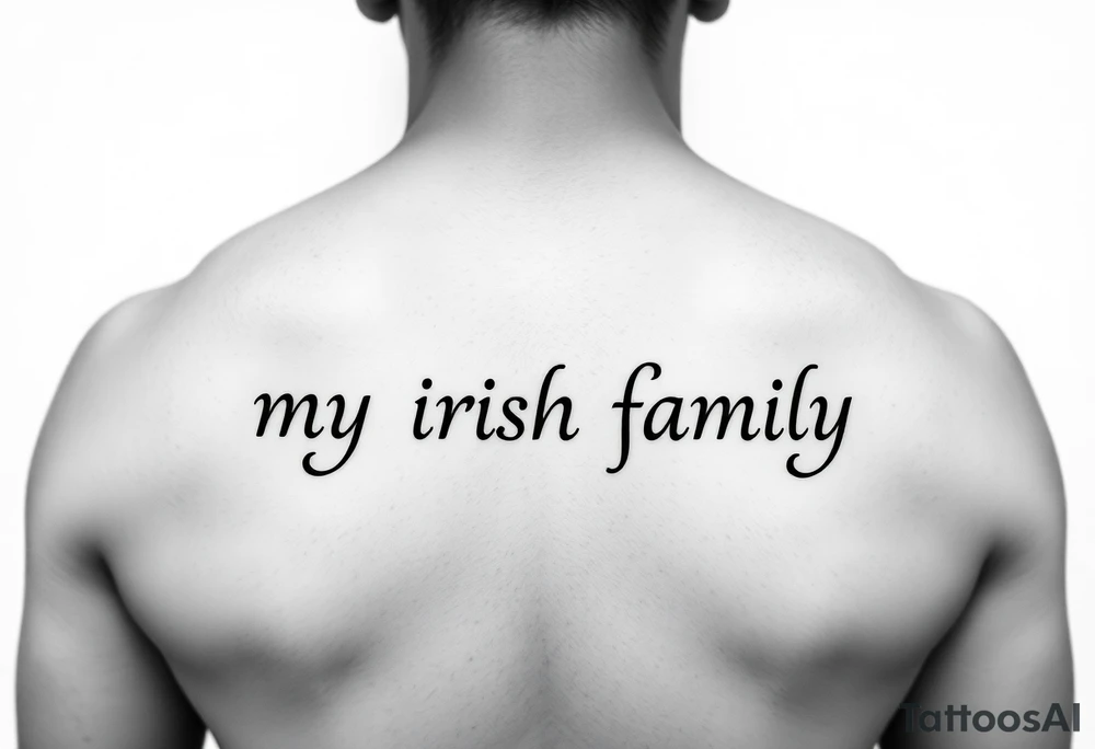 create a tattoo saying "my irish family" in gaelic tattoo idea