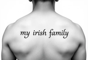create a tattoo saying "my irish family" in gaelic tattoo idea