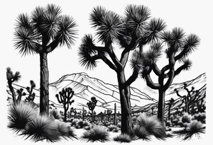 Tall Joshua trees tattoo idea