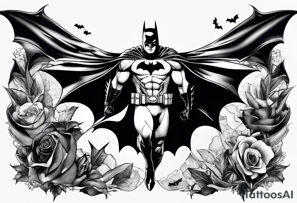 Batman collage for arm sleeve tattoo idea