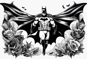 Batman collage for arm sleeve tattoo idea