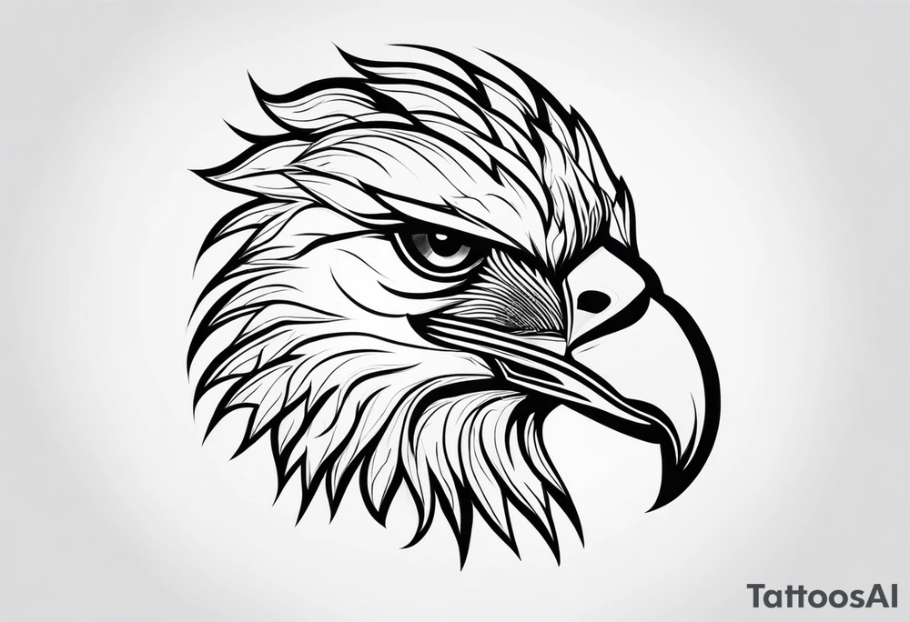 rosto de aguia tattoo idea