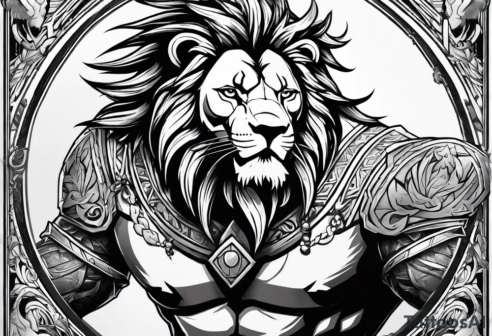 Hero named "Lion" from dota 2 with his death finger tattoo idea