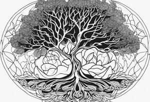 Roots grow and cells split, tendons stretch tattoo idea