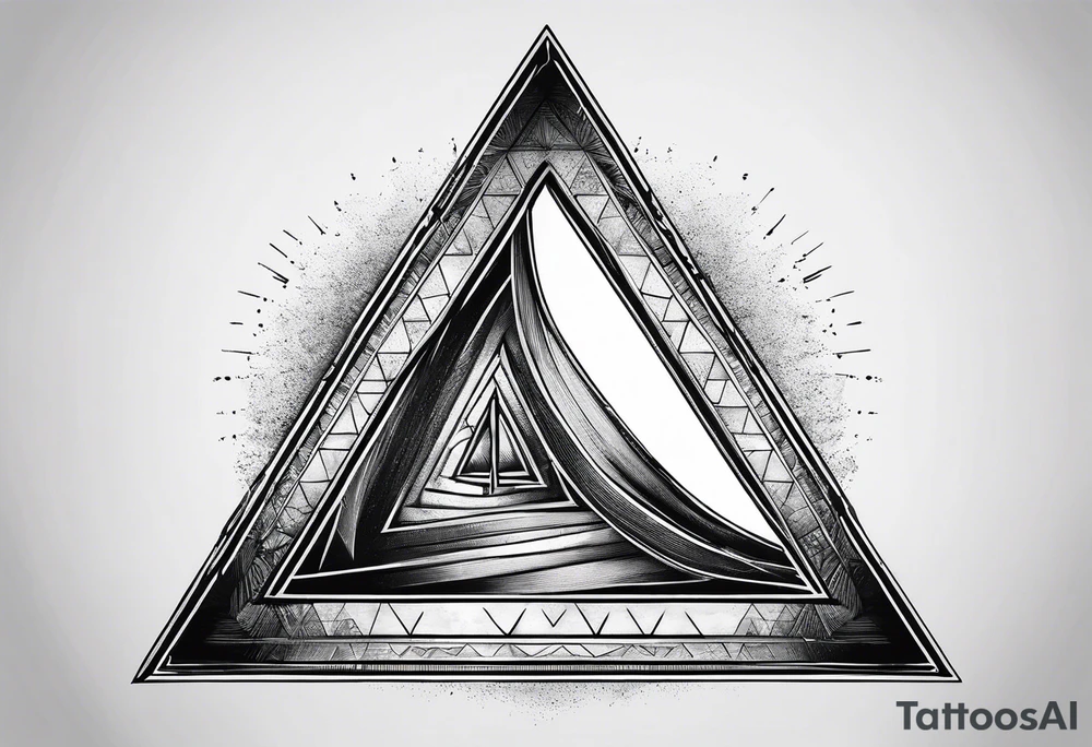 A triangle with nothing inside of it tattoo idea