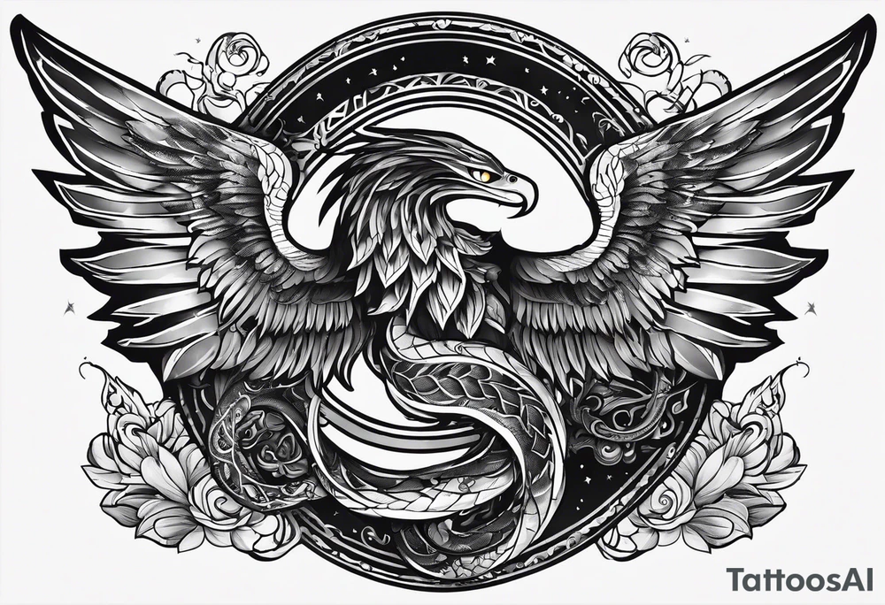 Serpent and the wings of night tattoo idea