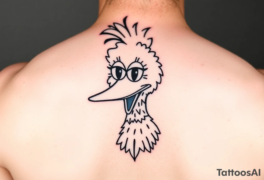 Big Bird from sesame Street tattoo idea