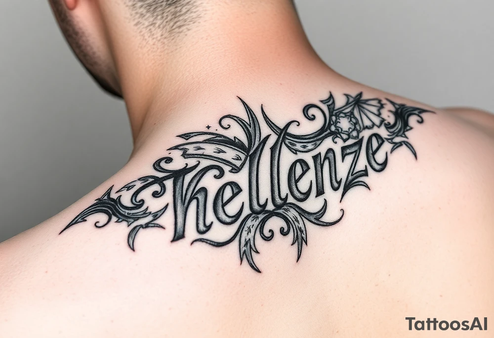 Combine the names rosela dashi and thellenze for a tattoo tattoo idea