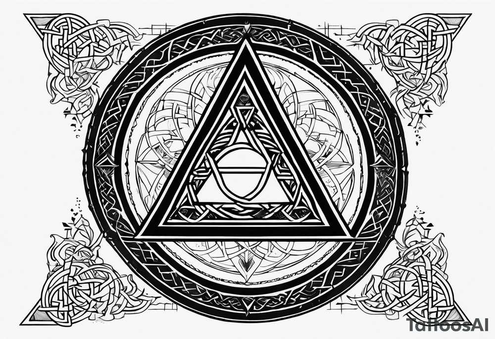 Nordique,triquetra,vegvisir,valknut tattoo idea