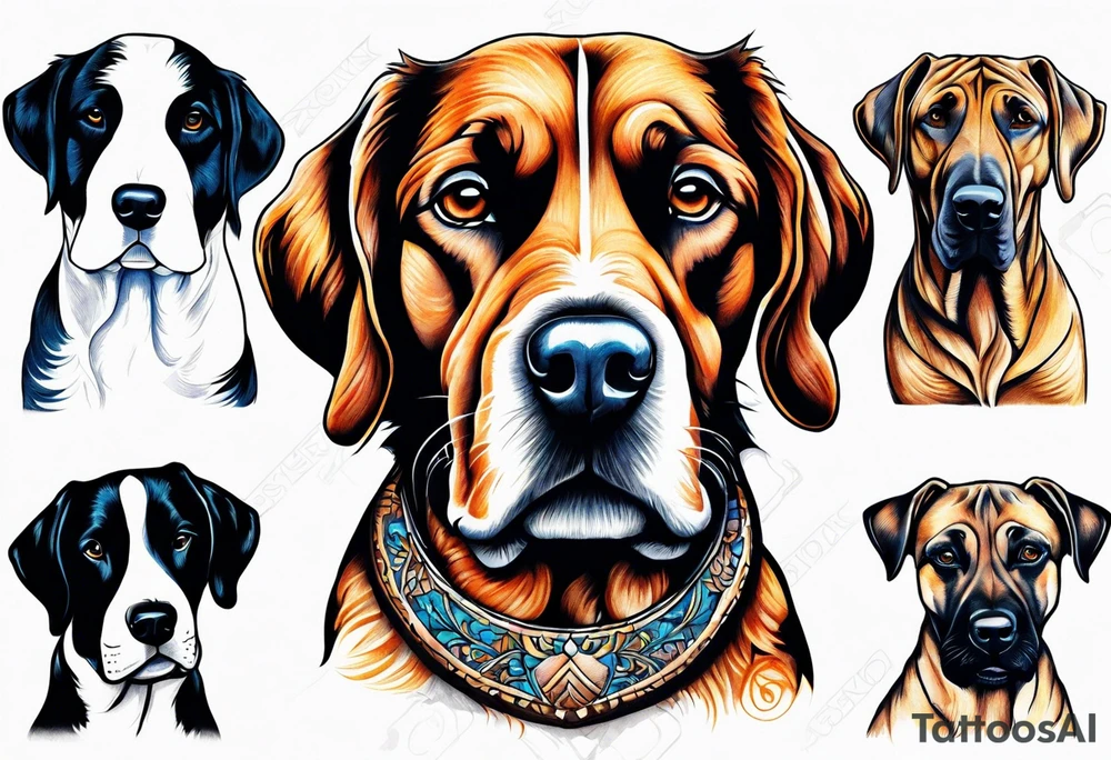 Dog love tattoo idea