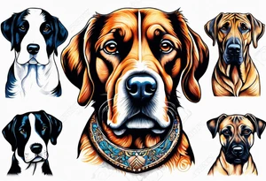 Dog love tattoo idea