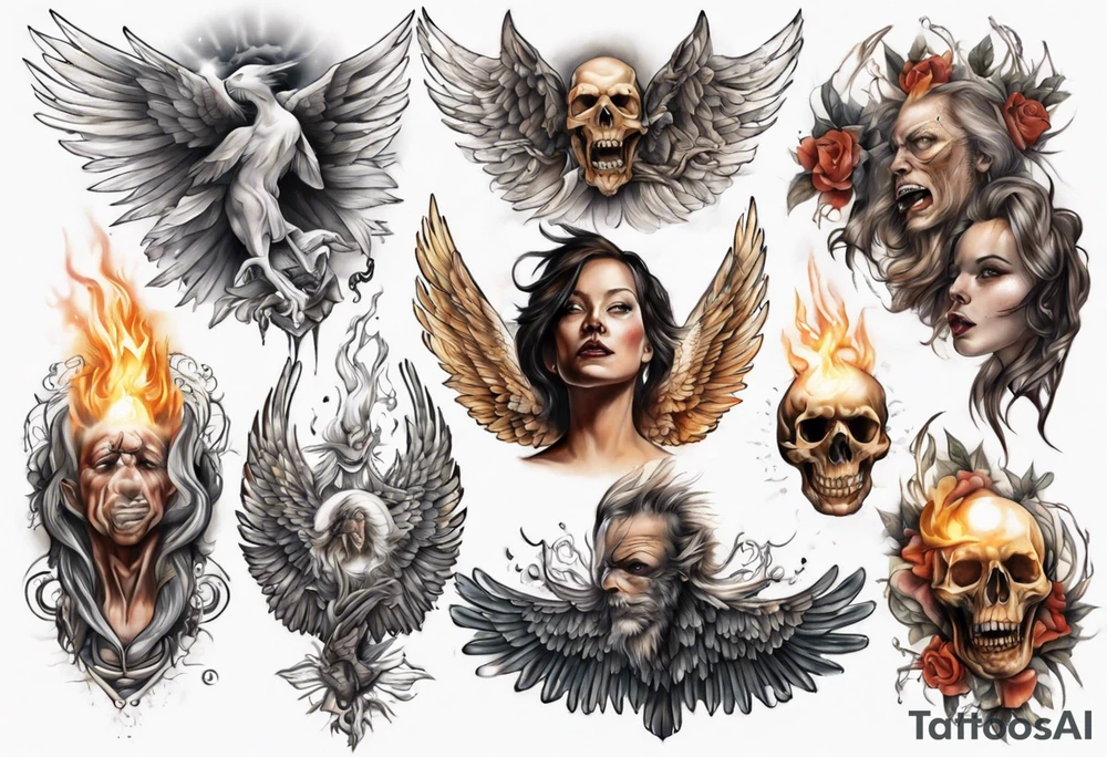 Light liberating people from fear tattoo idea