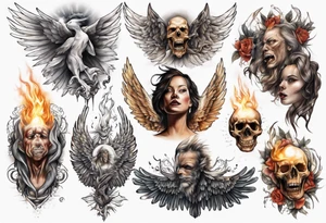 Light liberating people from fear tattoo idea