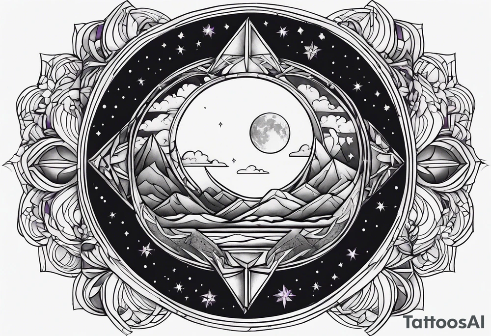 An amethyst moon tattoo idea