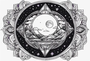 An amethyst moon tattoo idea