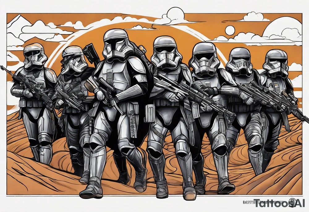 From the book Dune, Paul’s death troopers, the Fedaykin tattoo idea