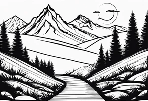 Mountain Path tattoo idea