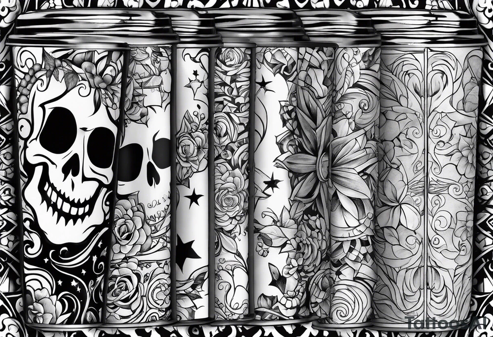 20 oz tumbler banner design, candy, minimalist, spellbound, voodoo, moon, stars, Halloween tattoo idea