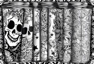 20 oz tumbler banner design, candy, minimalist, spellbound, voodoo, moon, stars, Halloween tattoo idea