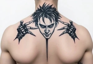 Edward scissorhands reflection off his scissorhands tattoo idea