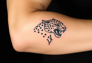 A Christian inspired tattoo with a jaguar tattoo idea