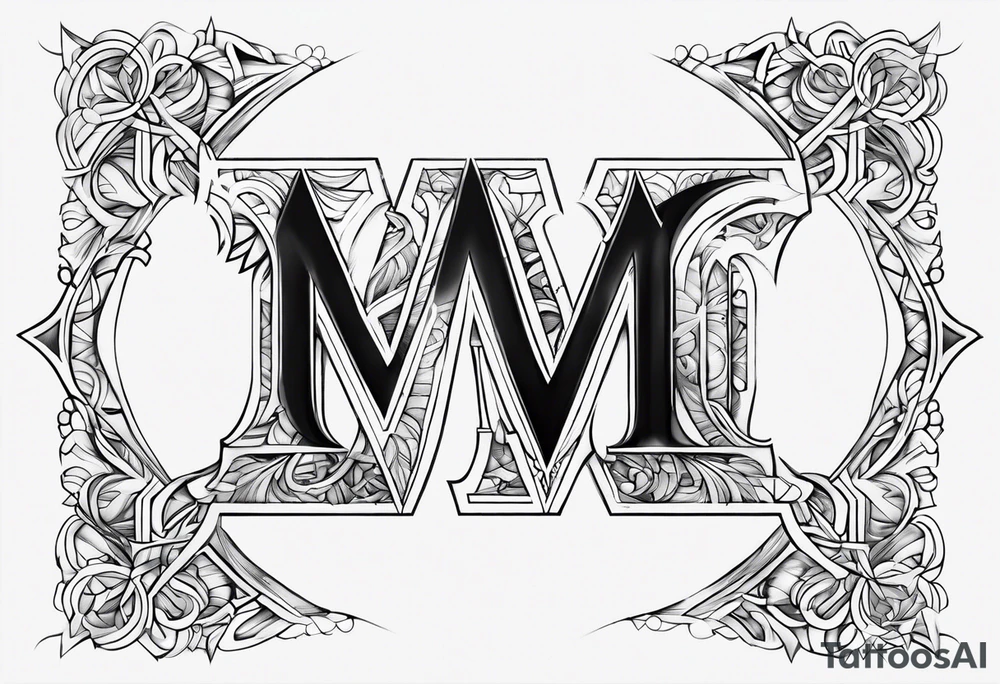 Letters m c a together as one tattoo idea