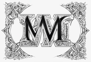 Letters m c a together as one tattoo idea