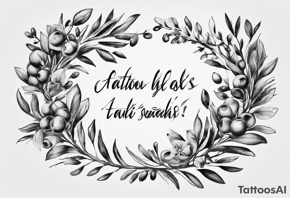 I want this quote near my rib cage with olives and olive branches designed into or around it:
لكَ شيءٌ في هذا العَالَم..فَقُم! tattoo idea