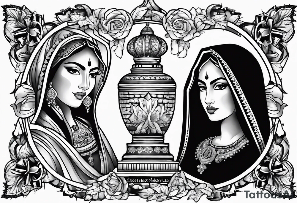 Antonio and Guadalupe names tattoo idea