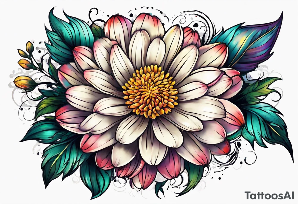 aster design tattoo idea